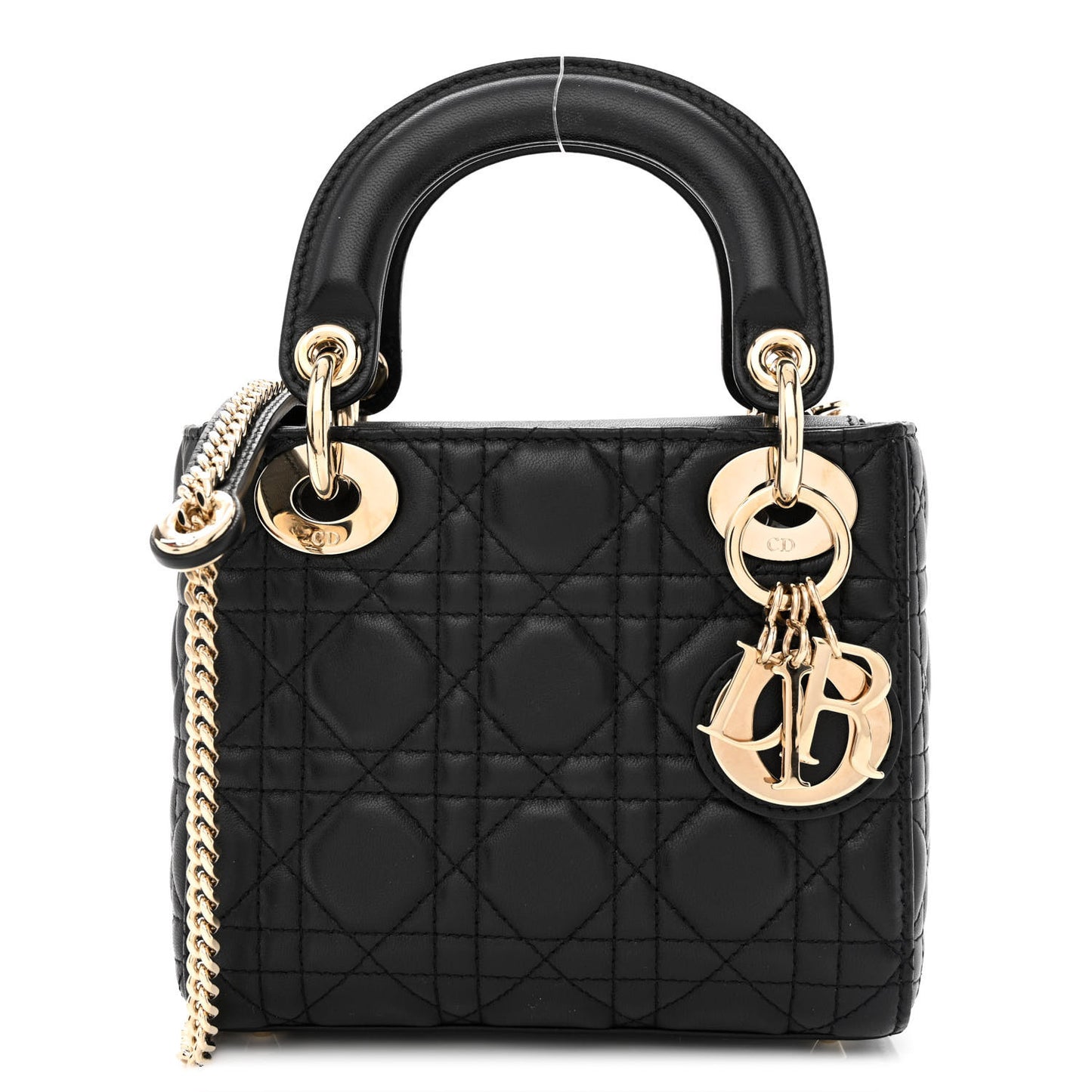Lambskin Cannage Mini Lady Dior Black