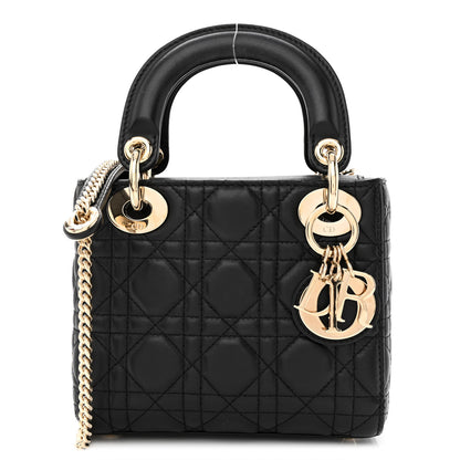Christian Dior Lambskin Cannage Mini Lady Dior Black 1 of 13