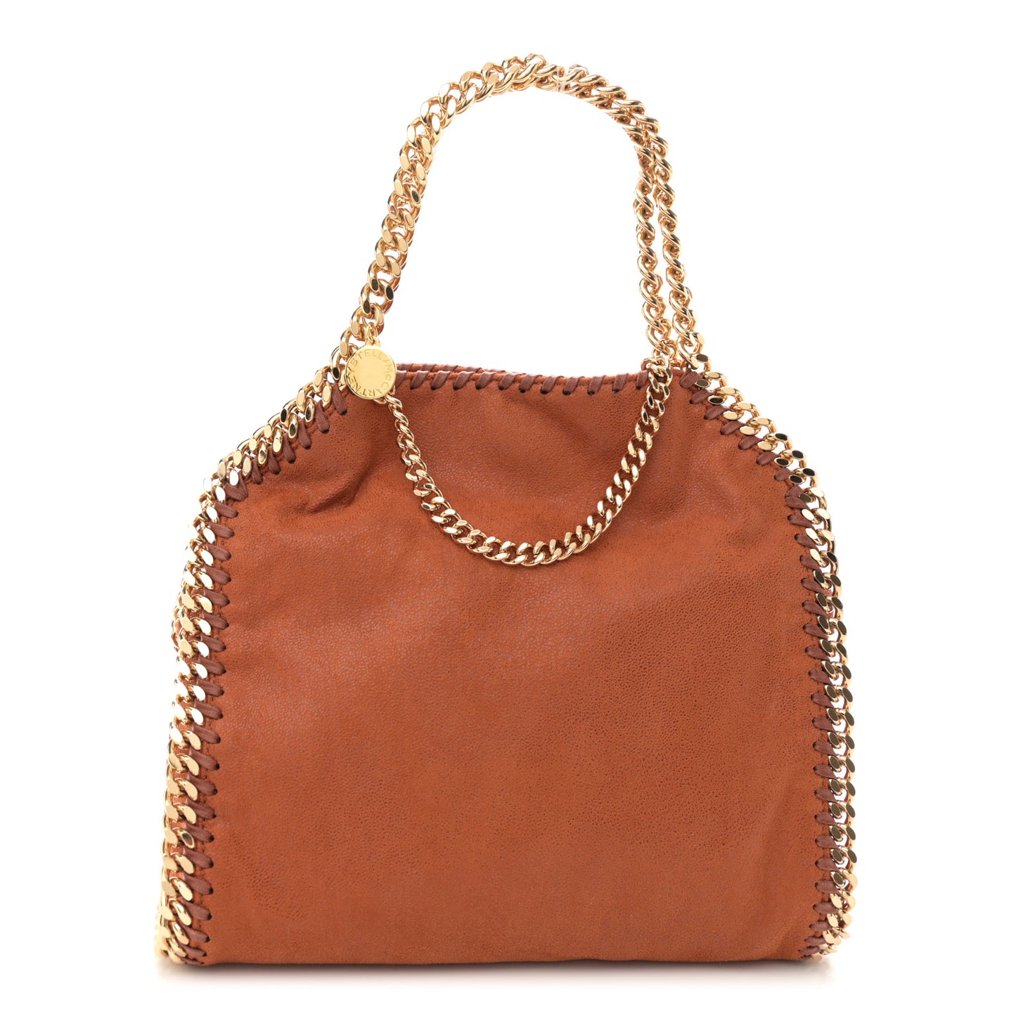 Shaggy Deer Mini Falabella Fold Over Tote Brandy