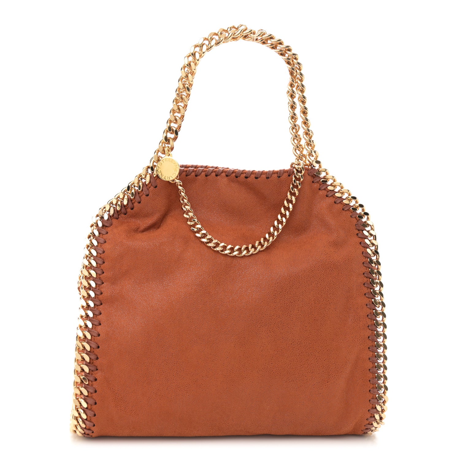 Stella McCartney Shaggy Deer Mini Falabella Fold Over Tote Brandy 1 of 9