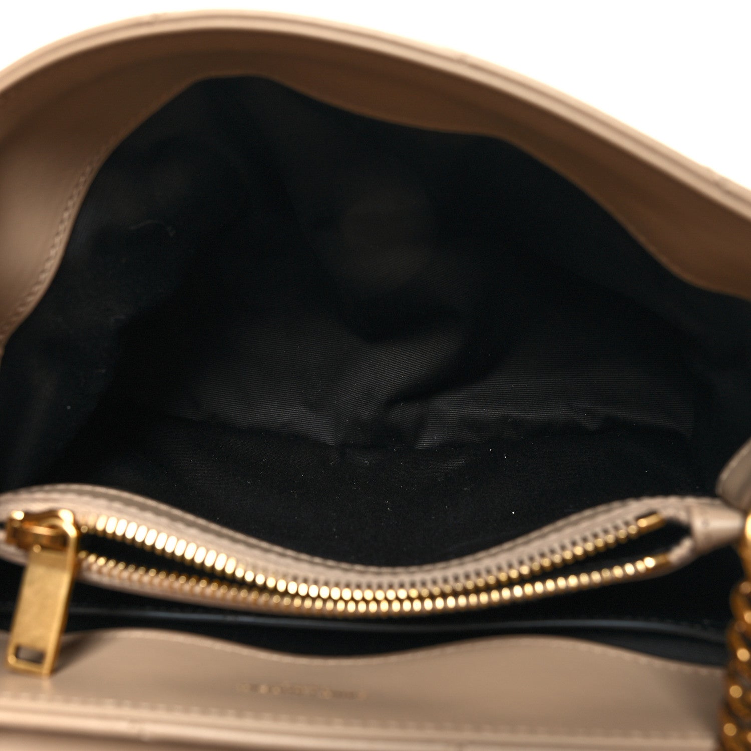 Saint Laurent Calfskin Y Quilted Monogram Small Loulou Chain Satchel Dark Beige 5 of 11