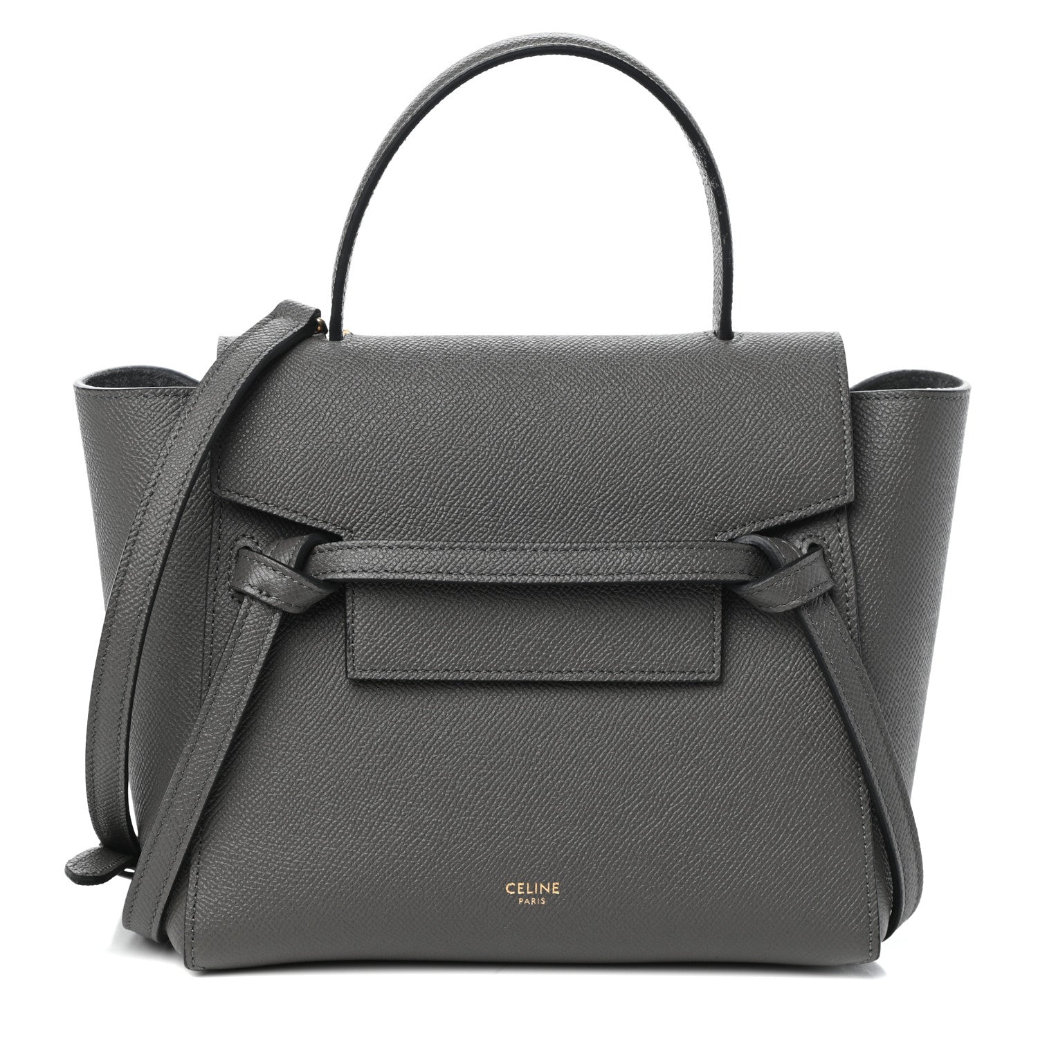 Celine Grained Calfskin Nano Belt Bag Grey 1 of 9