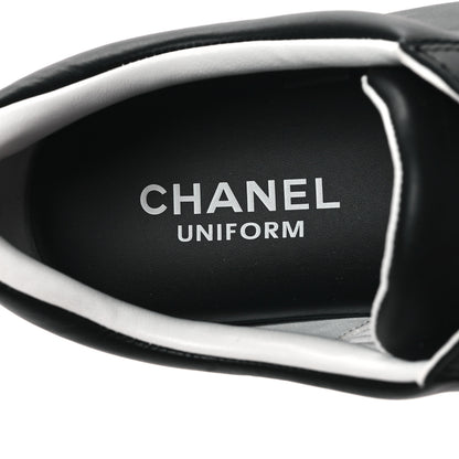Chanel Calfskin CC Mens Sneakers 46 Black 7 of 8