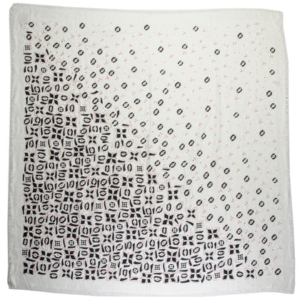 Louis Vuitton Silk Wool Monogram Graphic Scarf Black 3 of 6