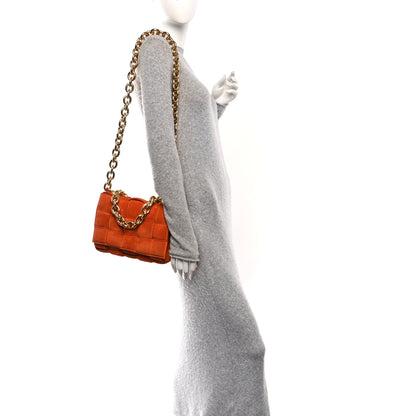 Bottega Veneta Suede Maxi Intrecciato Padded Chain Cassette Crossbody Bag Maple 2 of 9