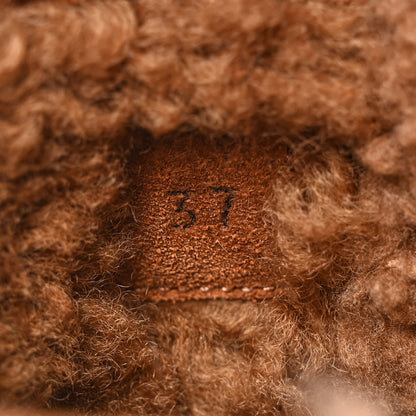 Bottega Veneta Suede Shearling Snap Ankle Boots 37 Caramel 7 of 11
