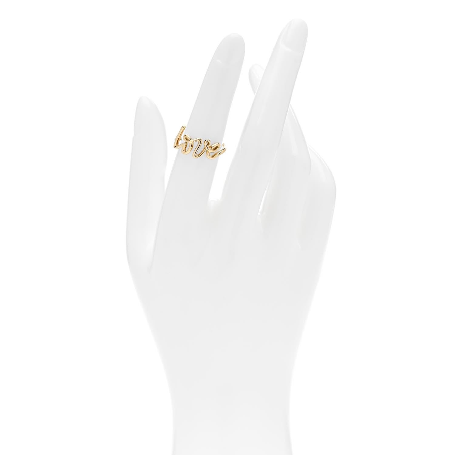 Tiffany 18K Yellow Gold Paloma's Graffiti Love Ring 52 6 2 of 5