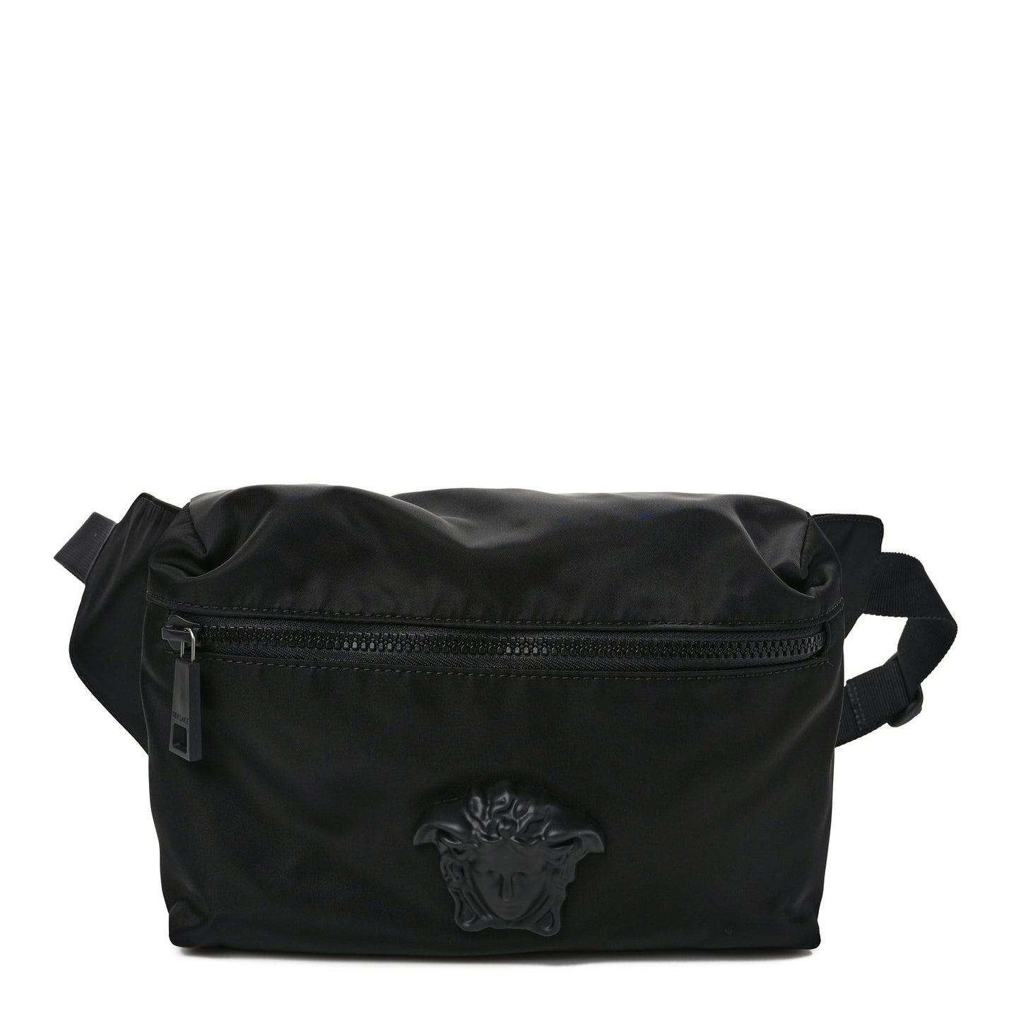 Nylon Palazzo Medusa Belt Bag Black Ruthenium