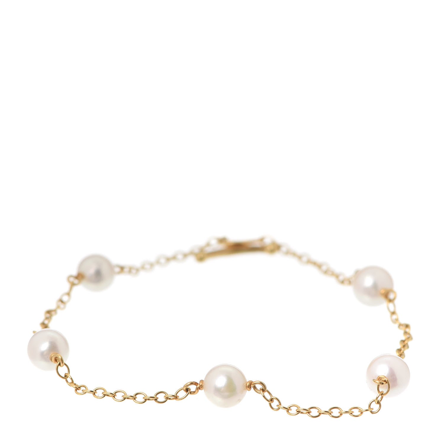 Tiffany 18K Yellow Gold Pearl 5.5-6mm Elsa Peretti Pearls By The Yard Bracelet 1 of 5