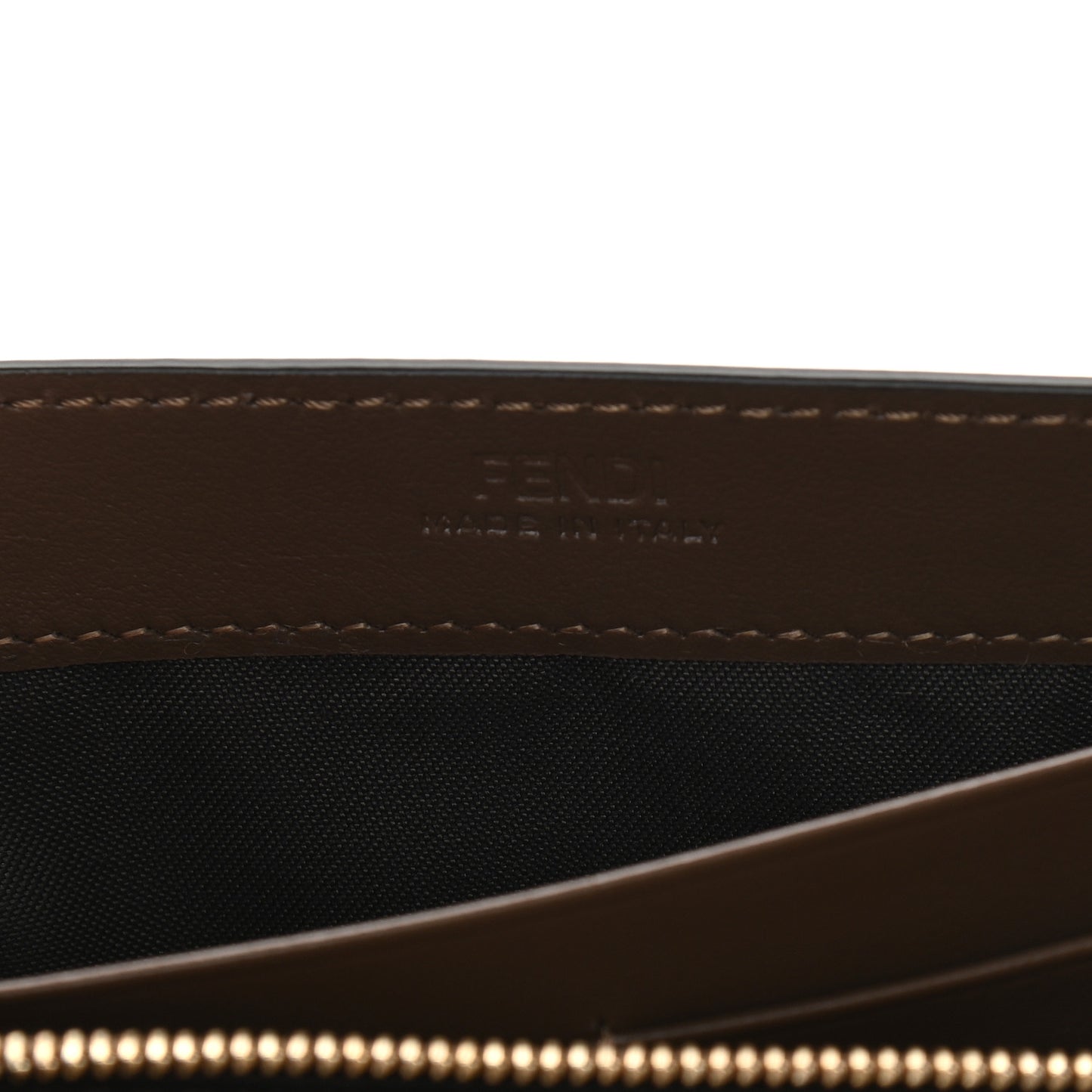 Vitello Soft F is Fendi Bi-Color FF 1974 Embossed Continental Envelope Wallet On Chain Maya Black