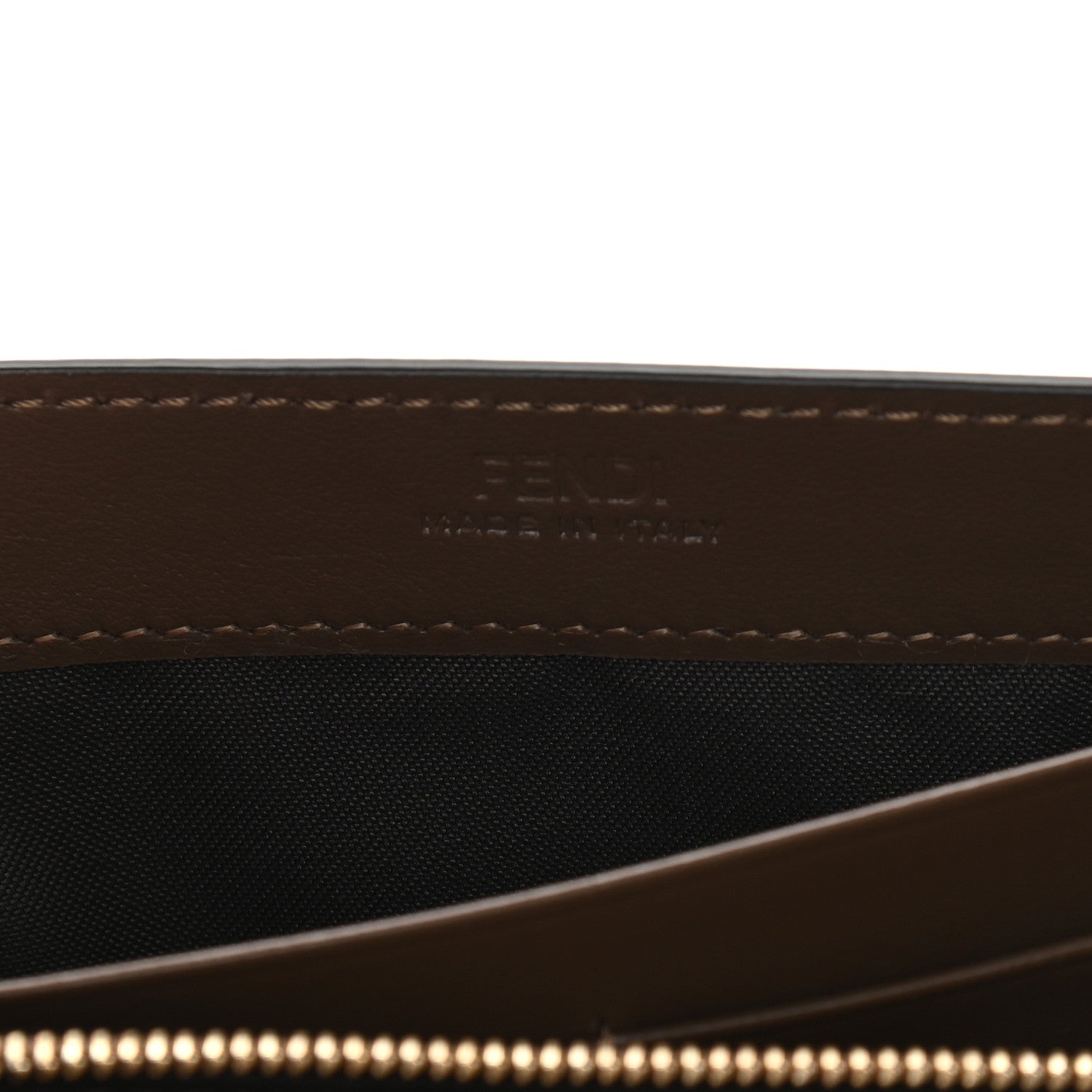 Fendi Vitello Soft F is Fendi Bi-Color FF 1974 Embossed Continental Envelope Wallet On Chain Maya Black 6 of 9