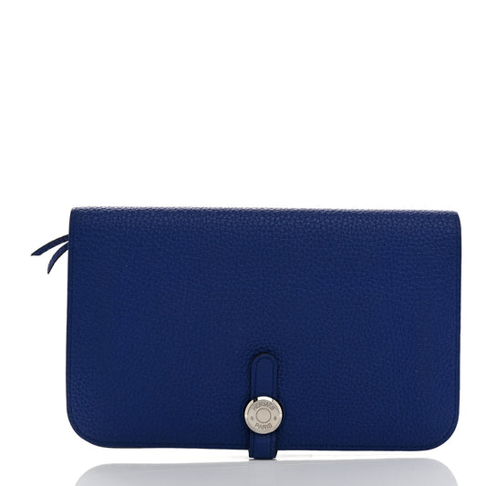 Togo Dogon Duo Wallet Bleu Electrique