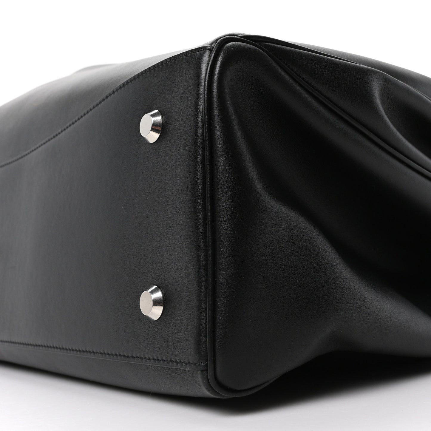 Smooth Calfskin Rodeo XL Top Handle Handbag Black