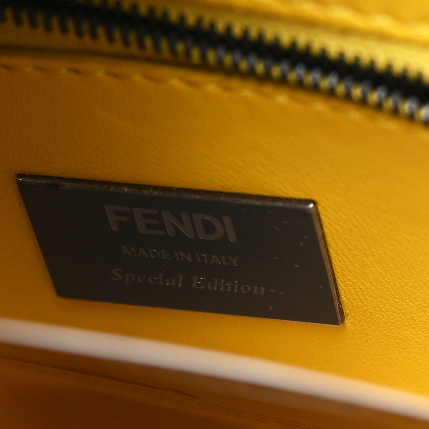 Fendi Nappa FF Mini Peekaboo Iconic Satchel Black Sunflower 6 of 8