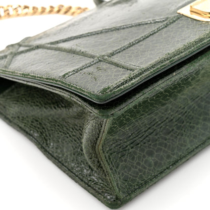 Christian Dior Ceramic Effect Deerskin Large Diorama Flap Bag Malachite Green 9 of 15