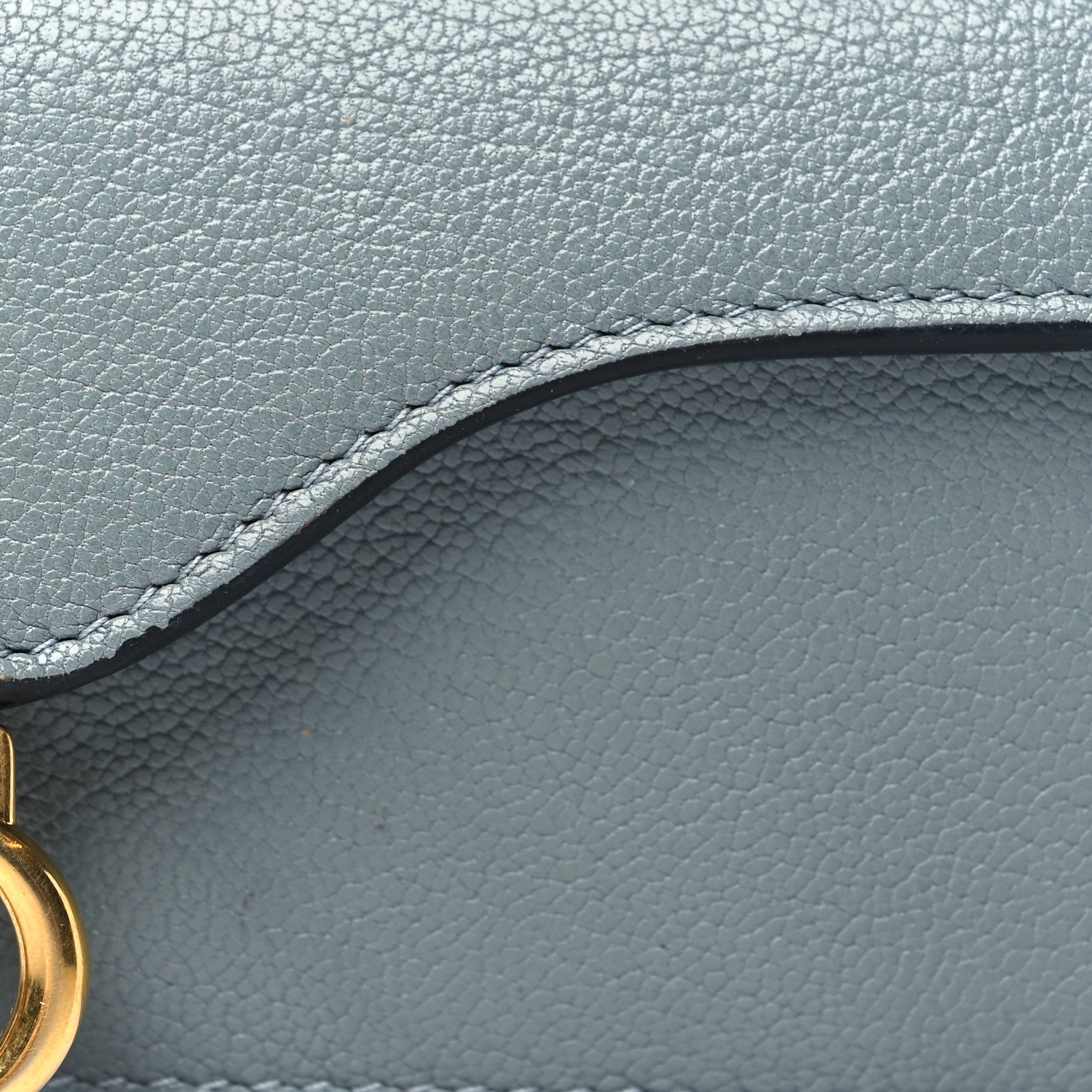 Christian Dior Goatskin Saddle Card Holder Sky Blue 8 of 8