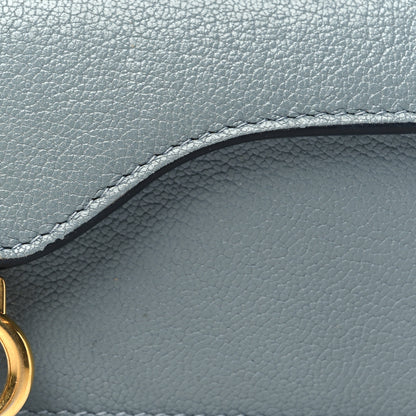 Christian Dior Goatskin Saddle Card Holder Sky Blue 8 of 8