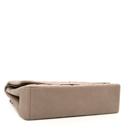 Chanel Iridescent Caviar Quilted Maxi Double Flap Beige 4 of 10
