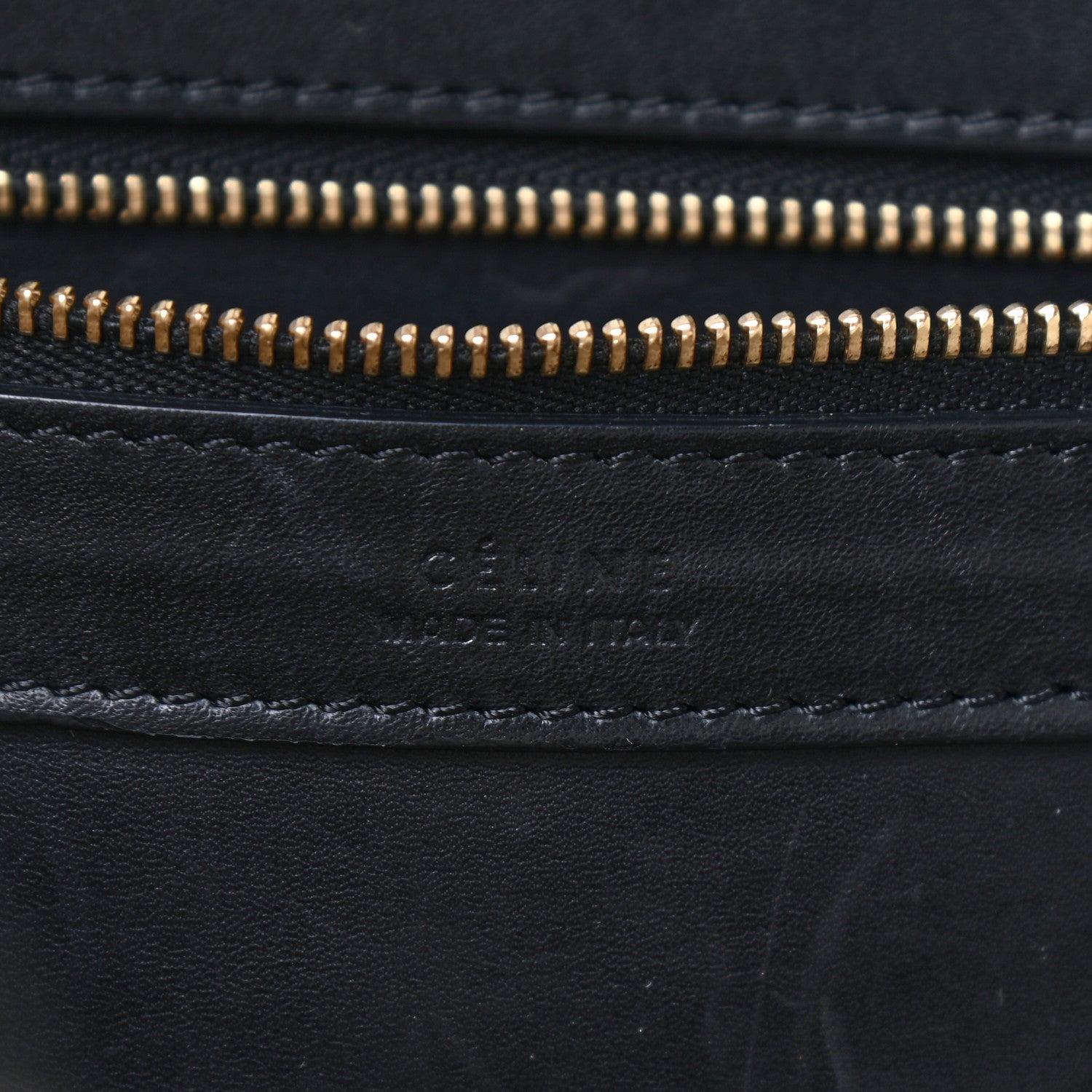 Celine Textured Canvas Small Belt Cabas Phantom Black White 6 of 9