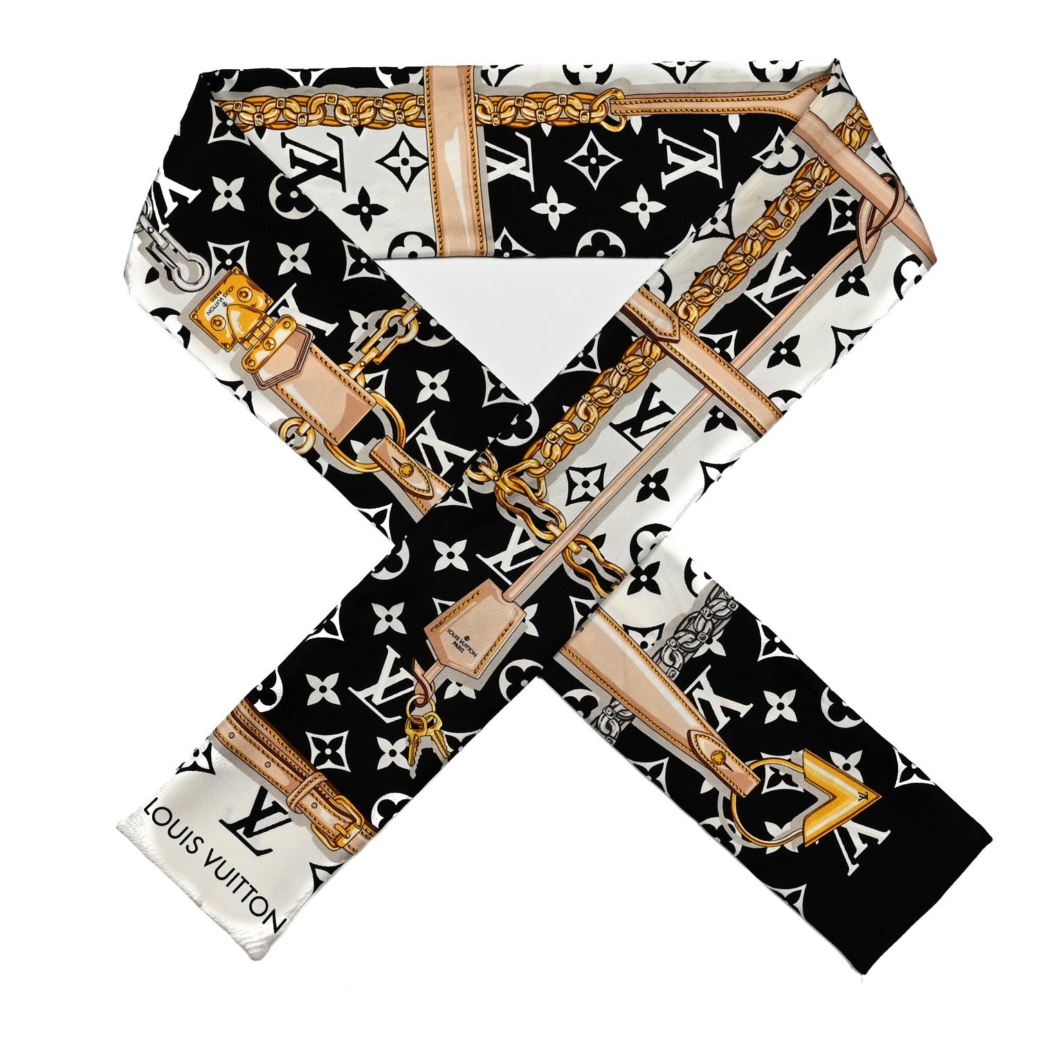 Louis Vuitton Silk Monogram Confidential Bandeau Black 1 of 4