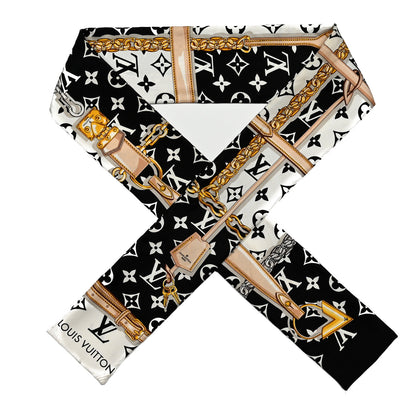 Louis Vuitton Silk Monogram Confidential Bandeau Black 1 of 4