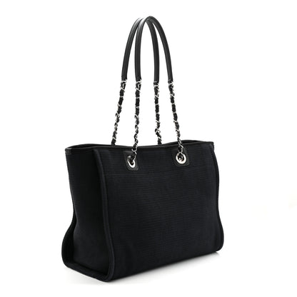 Chanel Mixed Fibers Small Deauville Tote Black 4 of 11