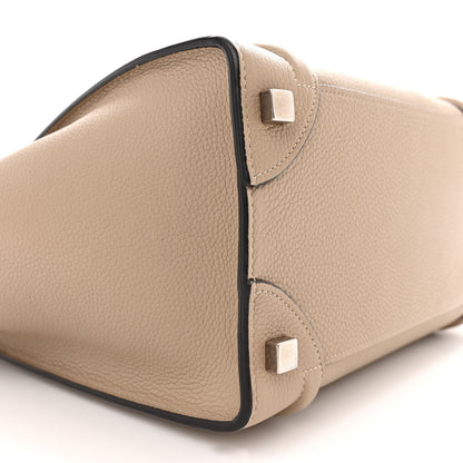Celine Drummed Calfskin Micro Luggage Dune 8 of 11