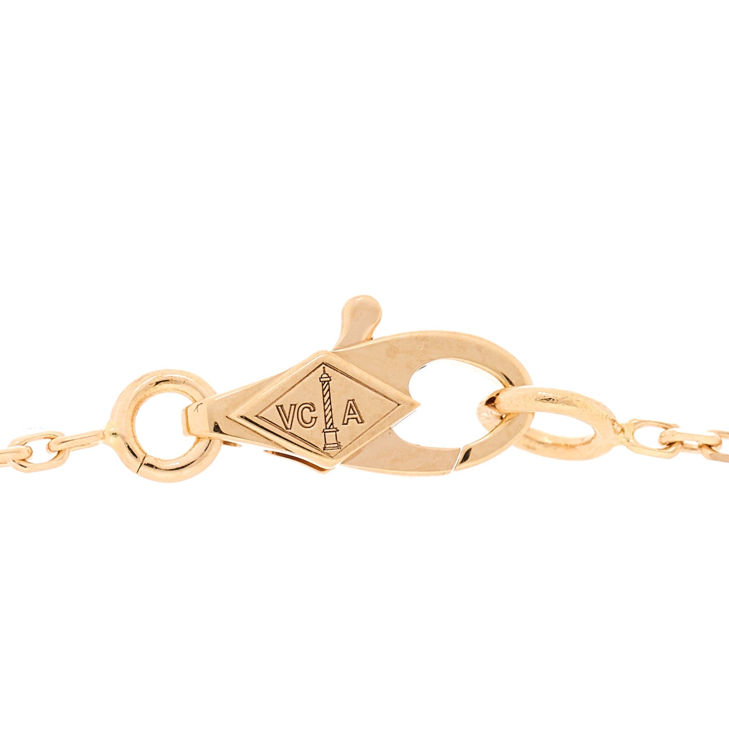 Van Cleef & Arpels 18K Rose Gold Carnelian Sweet Alhambra Bracelet 3 of 5