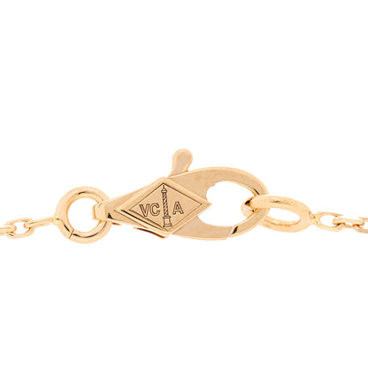 Van Cleef & Arpels 18K Rose Gold Carnelian Sweet Alhambra Bracelet 3 of 5