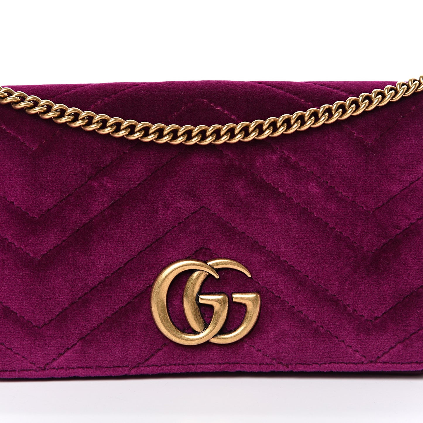 Velvet Matelasse GG Marmont Mini Bag Fuchsia Violet Cyclamen