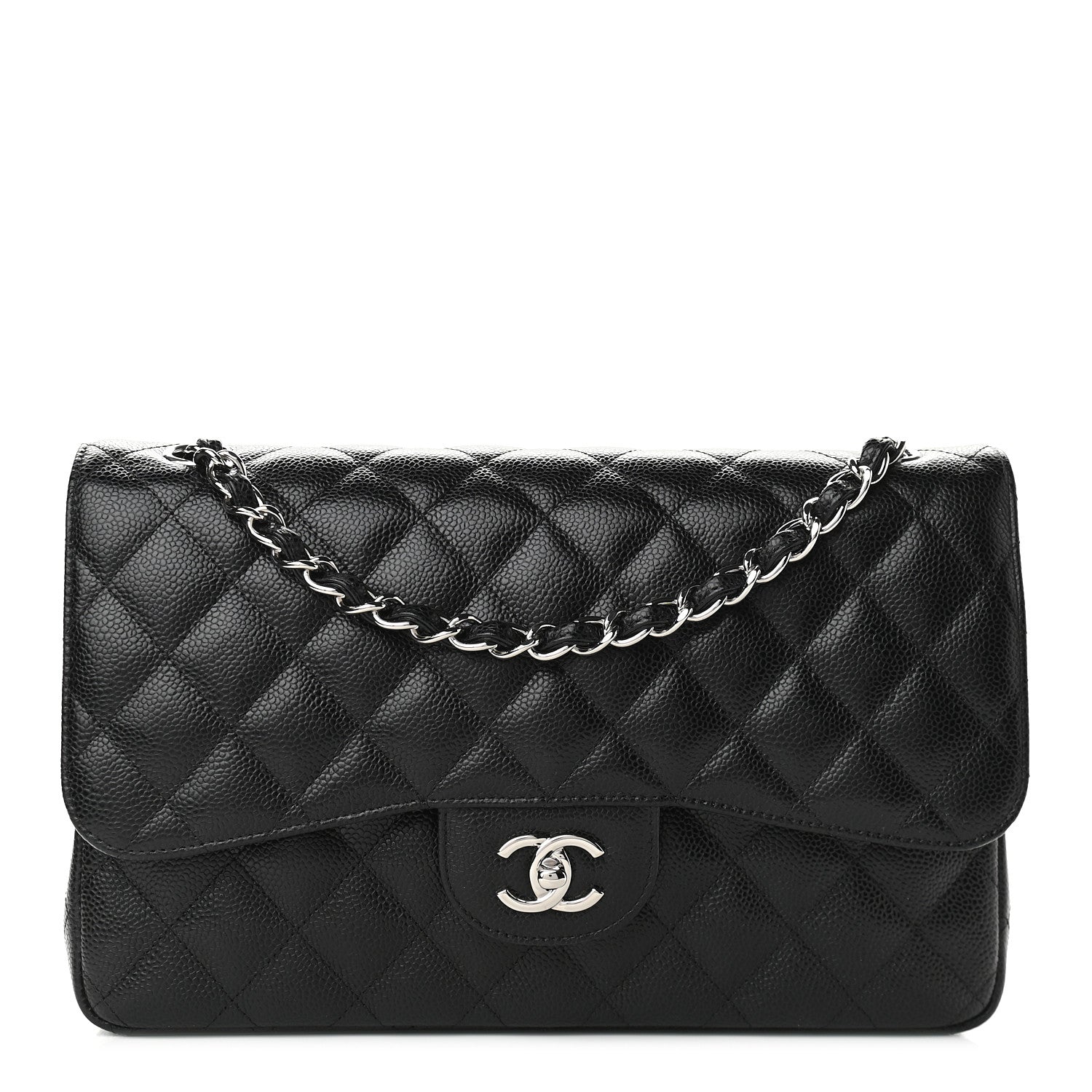 Chanel Caviar Quilted Jumbo Double Flap Black 1 of 9