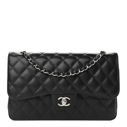 Chanel Caviar Quilted Jumbo Double Flap Black 1 of 9