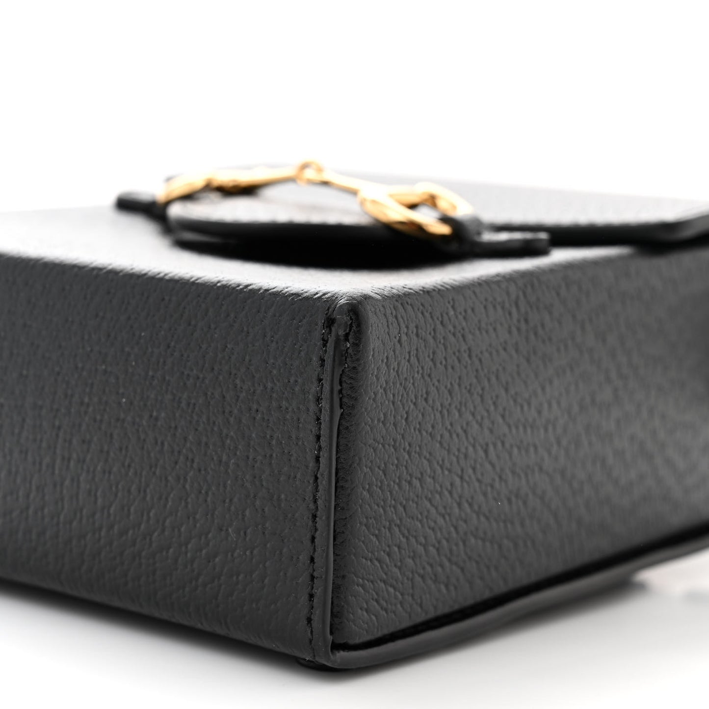 Dollar Calfskin Vertical Horsebit 1955 Crossbody Bag Black