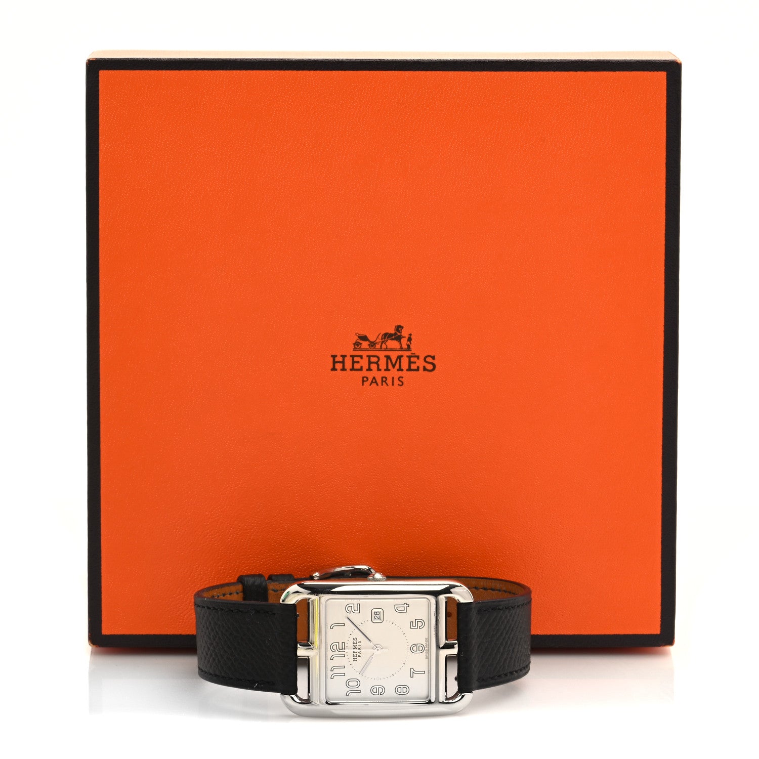 Hermes Stainless Steel Epsom 29mm Cape Cod Quartz Watch Noir 5 of 5