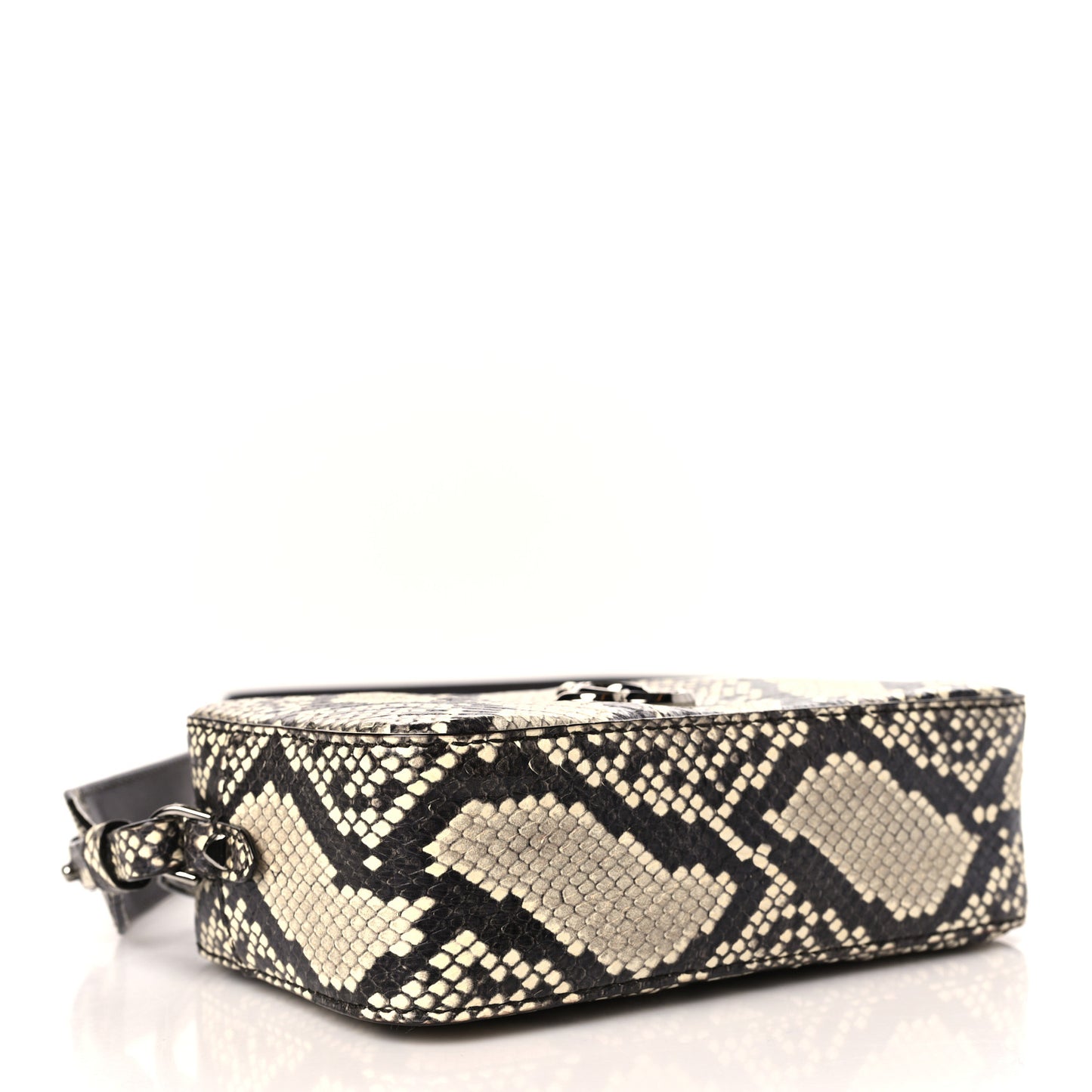 Calfskin Snakeskin Embossed Varenne JC Logo Camera Bag Neutral