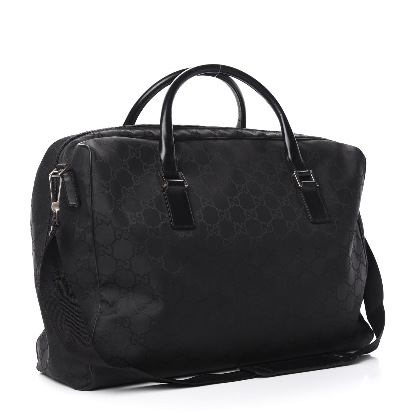 Nylon Monogram Large Duffle Bag Black