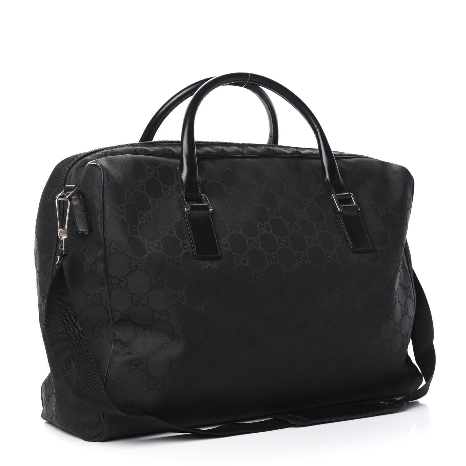 Gucci Nylon Monogram Large Duffle Bag Black 2 of 11