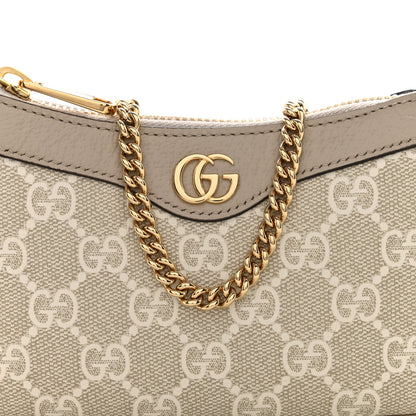 Gucci GG Supreme Monogram Textured Dollar Calfskin Web Mini Ophidia GG Handbag Beige Mystic White Oatmeal 8 of 10
