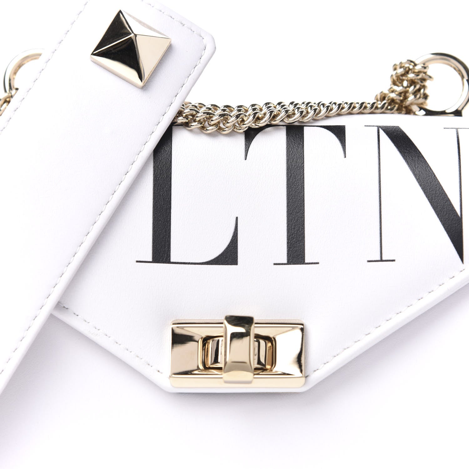 Valentino Garavani Calfskin VLTN Small Shoulder Bag White 7 of 9