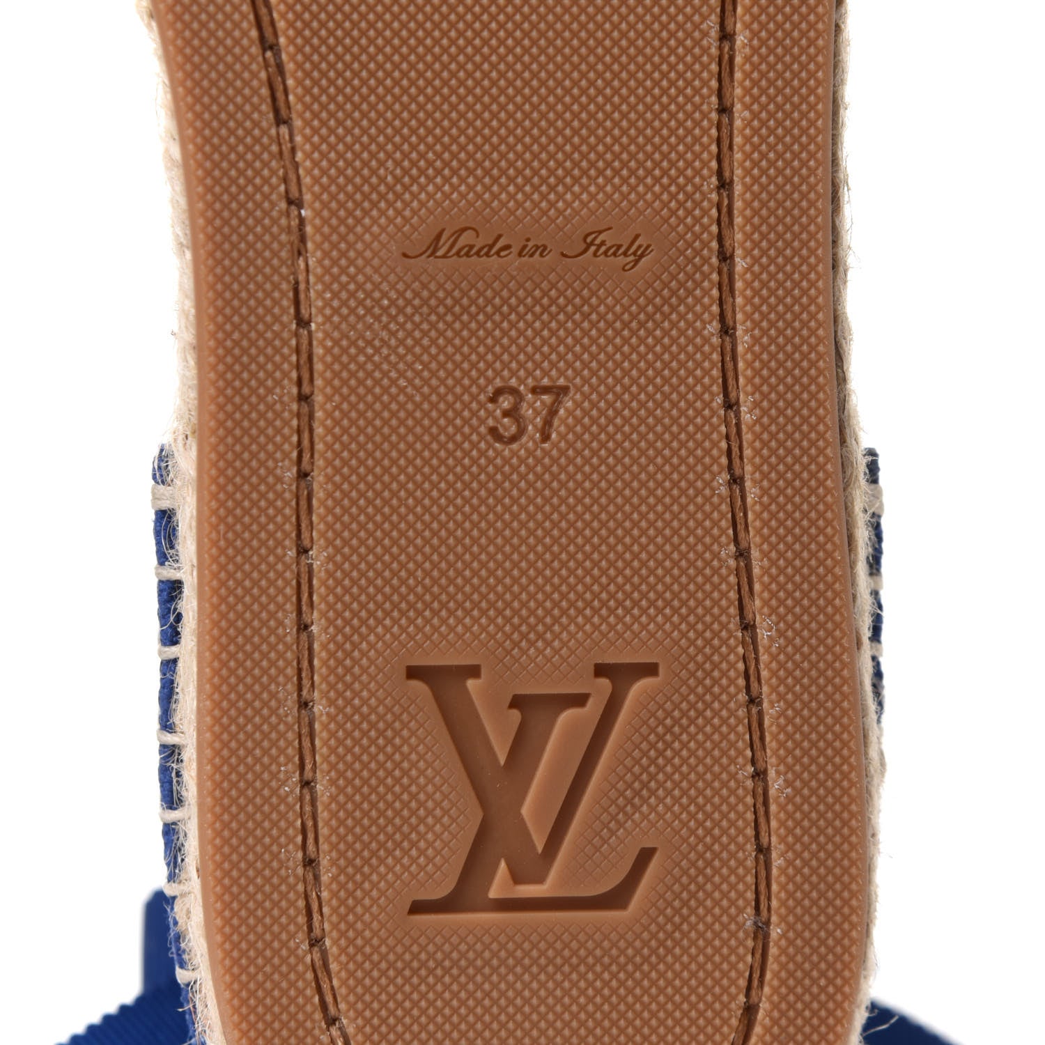 Louis Vuitton Canvas Escale Starboard Espadrille Flats 37 Blue 8 of 11