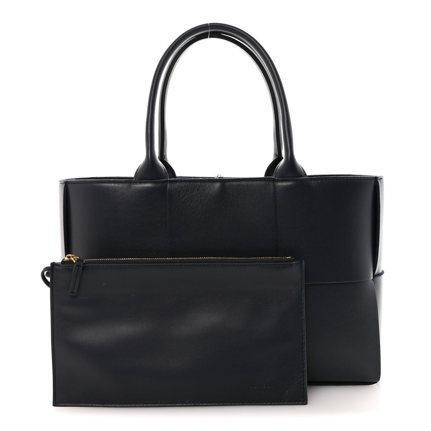 Nappa Maxi Intrecciato Small Arco Tote Navy