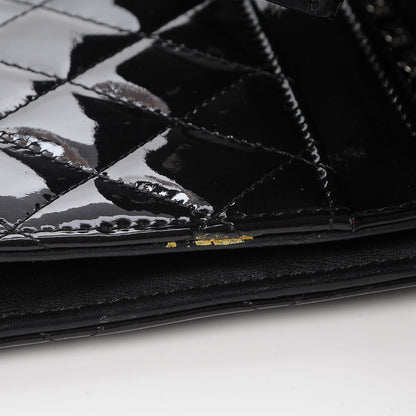 Chanel Patent Quilted Brilliant Wallet On Chain WOC Black 9 of 9