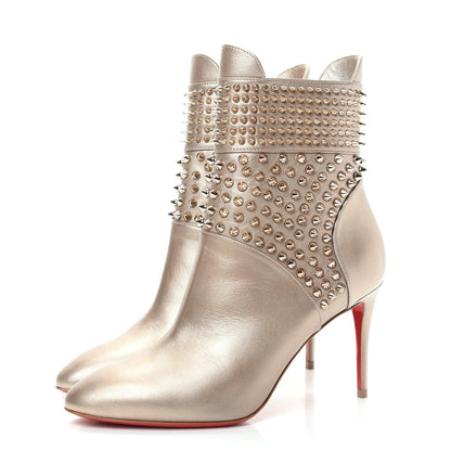 Christian Louboutin Calfskin Hongroise 85 Ankle Boots 37 Colombe 3 of 10