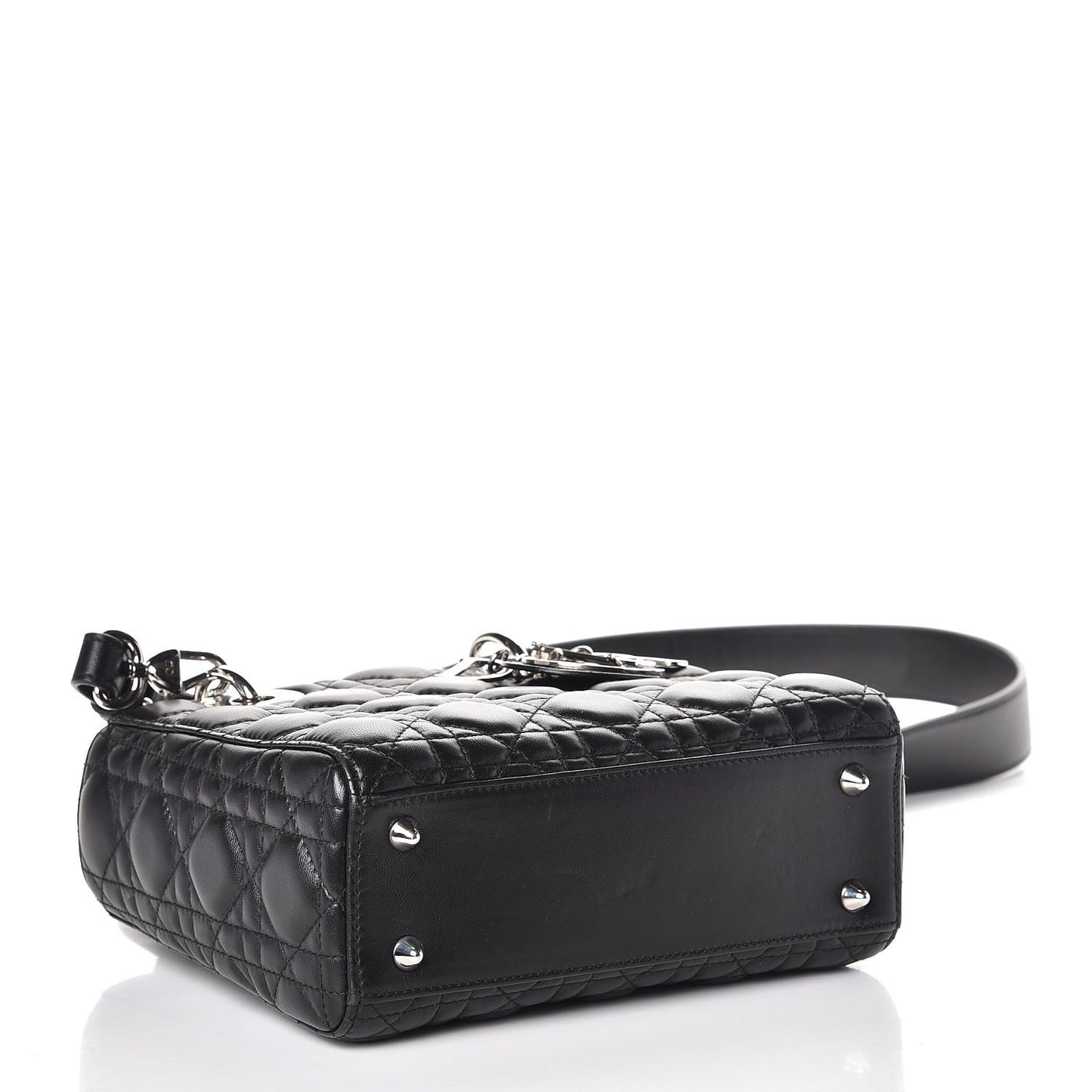 Lambskin Cannage Small Lucky Badges My Lady Dior Black