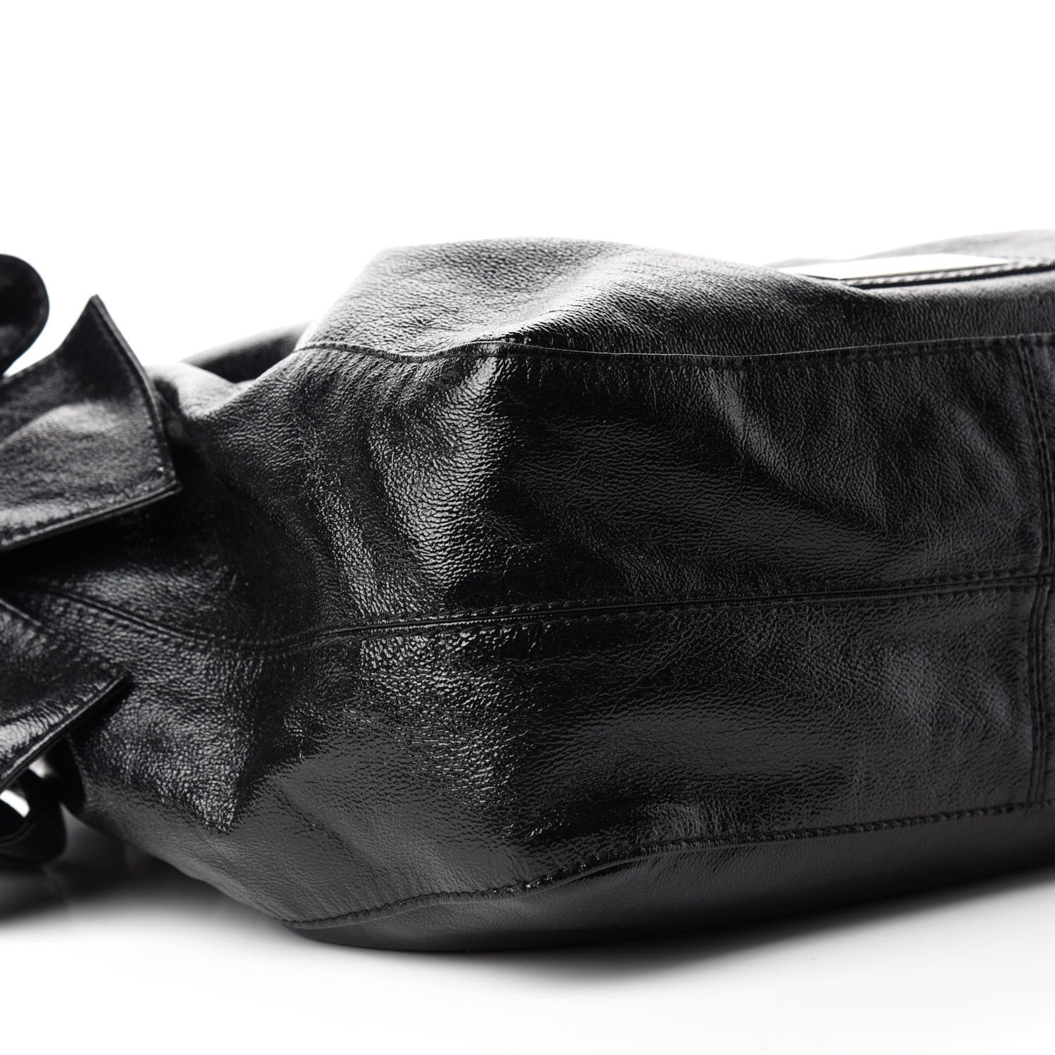 Valentino Garavani Crinkled Canvas Small Nuage Bow Hobo Black 6 of 10