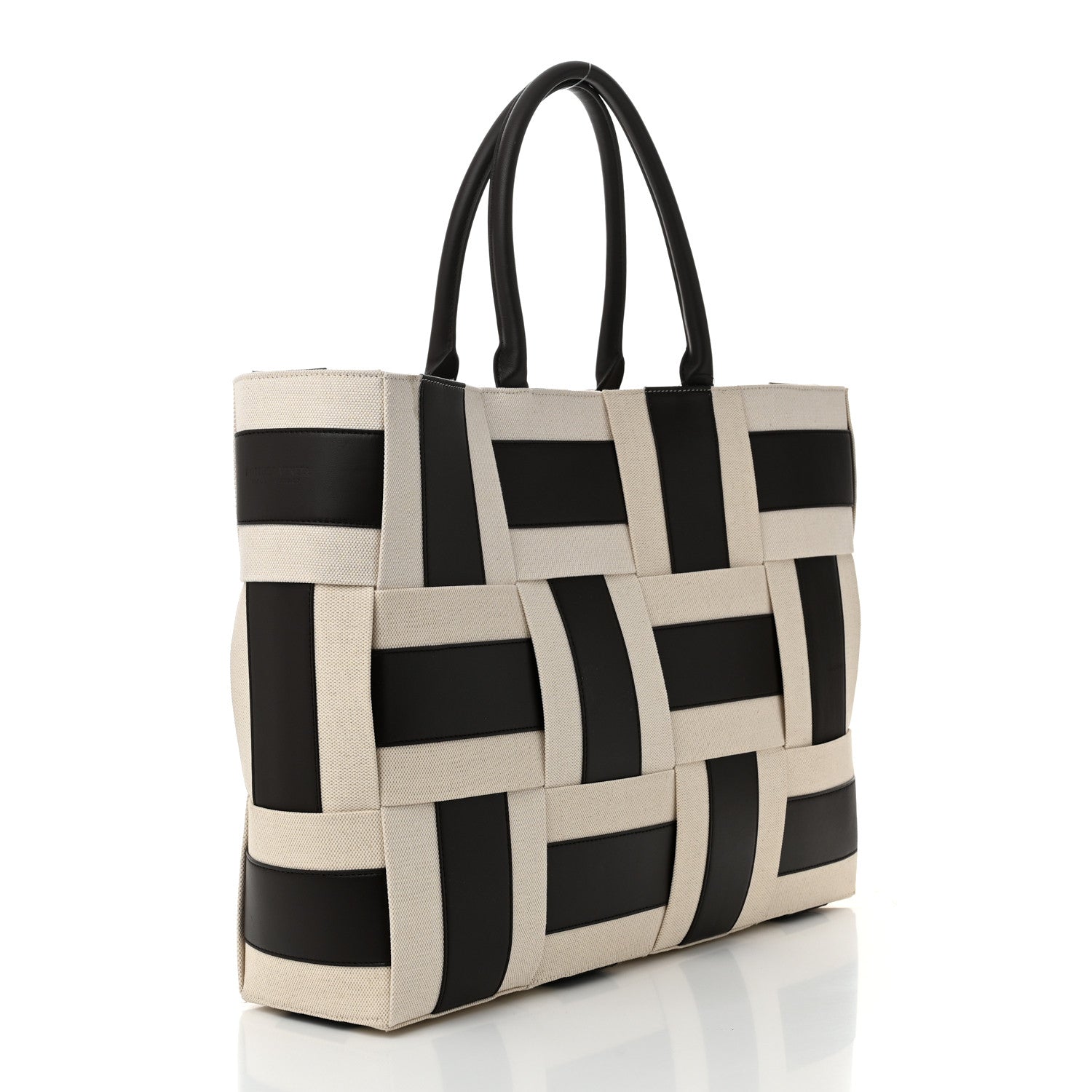 Bottega Veneta Canvas Nappa Maxi Intrecciato Large Arco Tote Natural Fondant 4 of 10