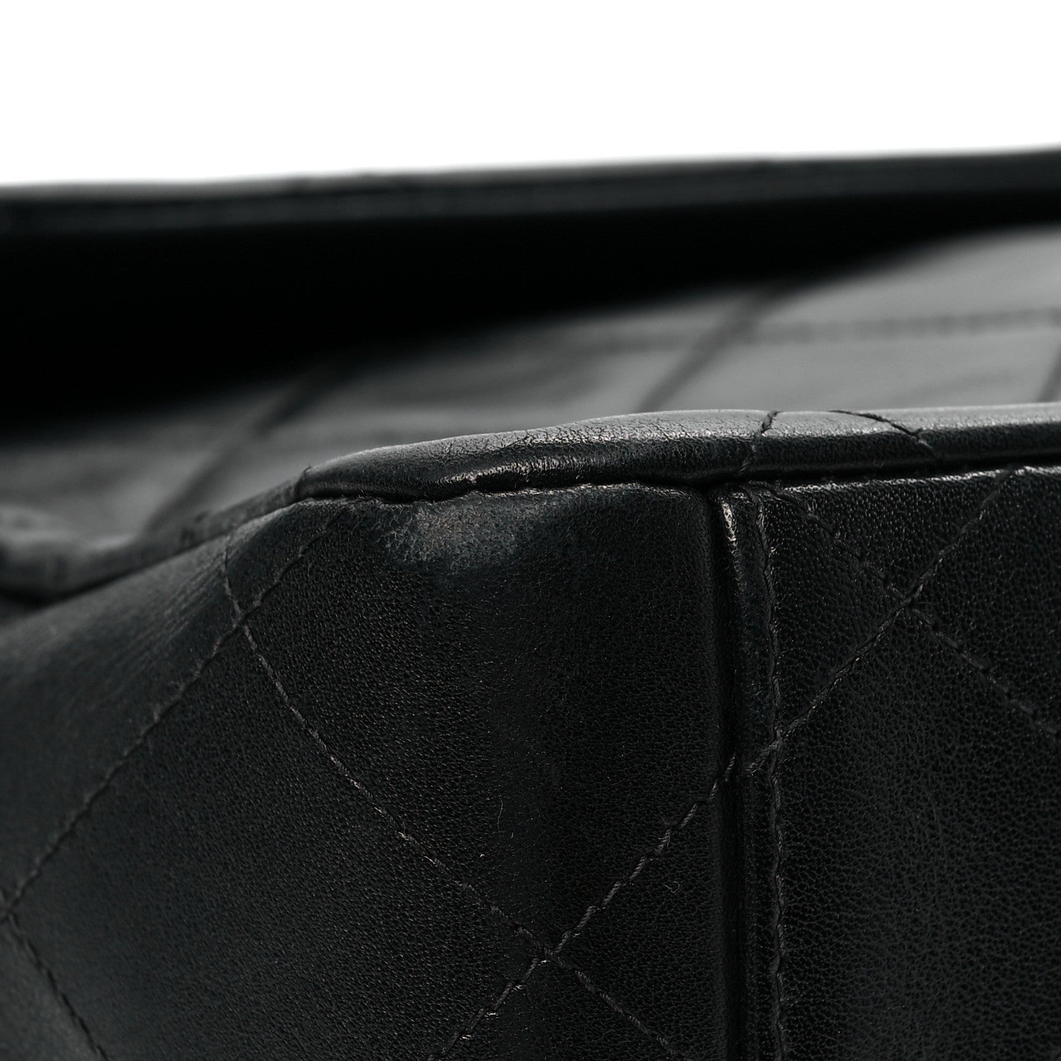 Chanel Lambskin Quilted XL Jumbo Single Flap Black 13 of 16