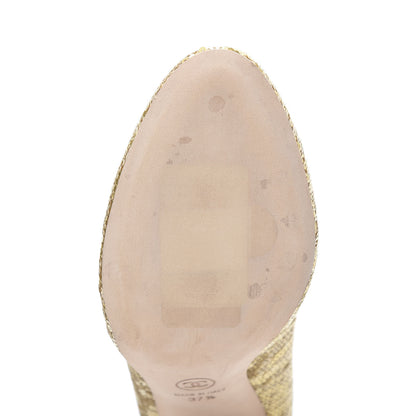 Chanel Sequin Pumps 37.5 Gold 9 of 12
