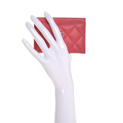 Chanel Caviar Quilted Card Holder Pink 2 of 8