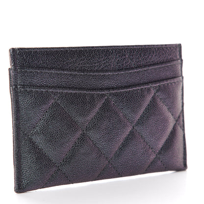 Chanel Iridescent Caviar Quilted Card Holder Black 3 of 9